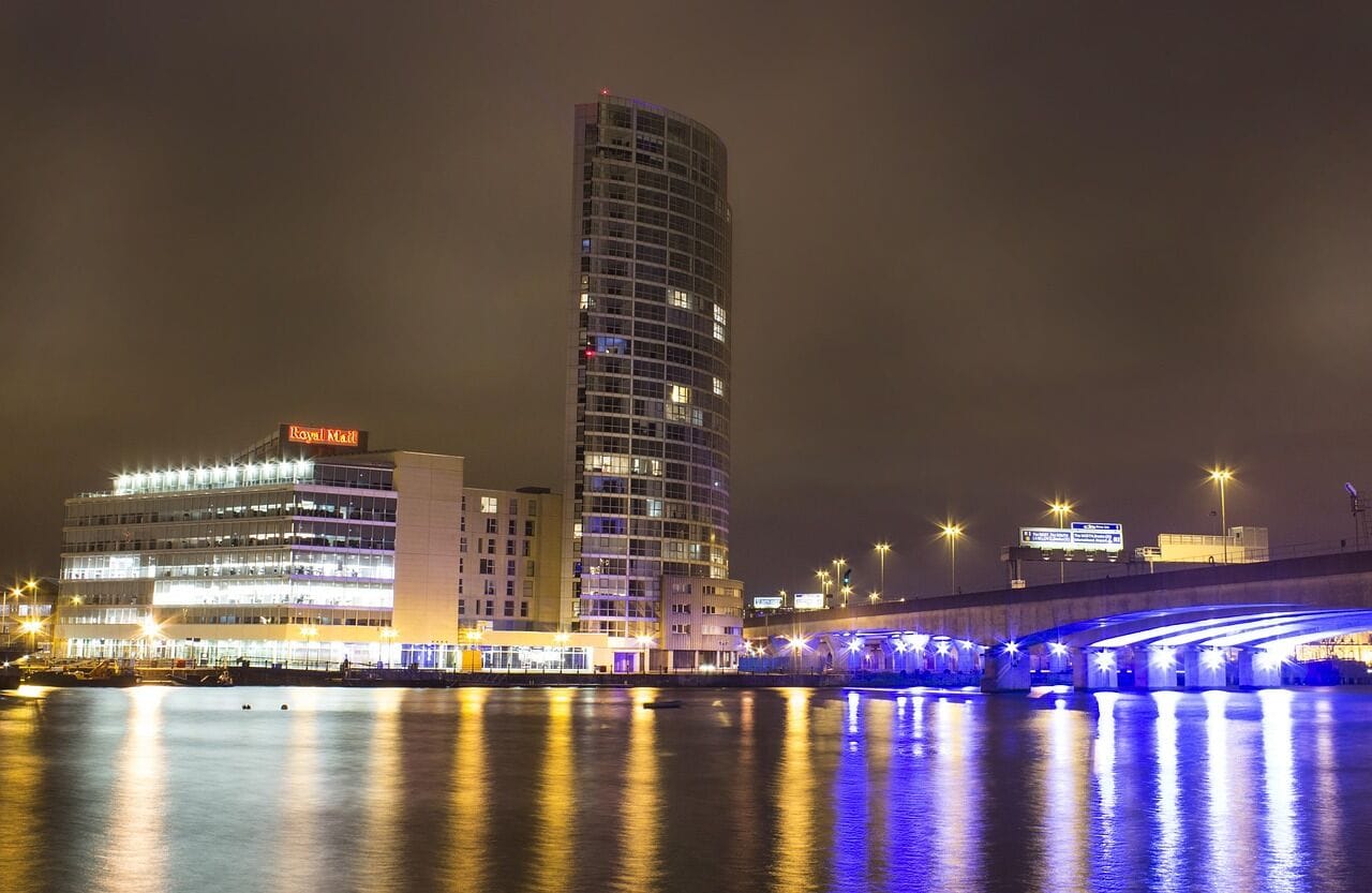 Belfast cityscape in Northern Ireland, where Work West enterprise agency integrates SROI methodology into business advisory support to help social enterprises evidence their value for commissioners and funders